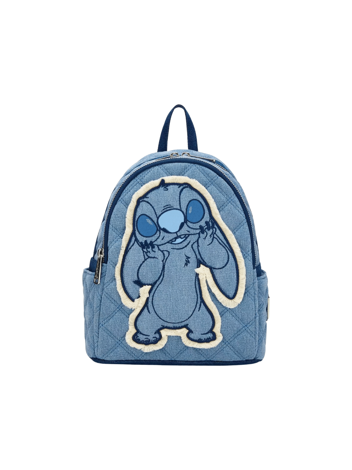 Sac à dos Stitch Patchwork Denim LOUNGEFLY - Précommande 12.2025