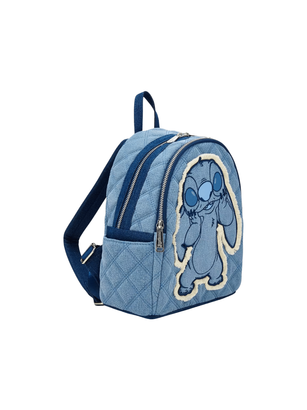Sac à dos Stitch Patchwork Denim LOUNGEFLY - Précommande 12.2025