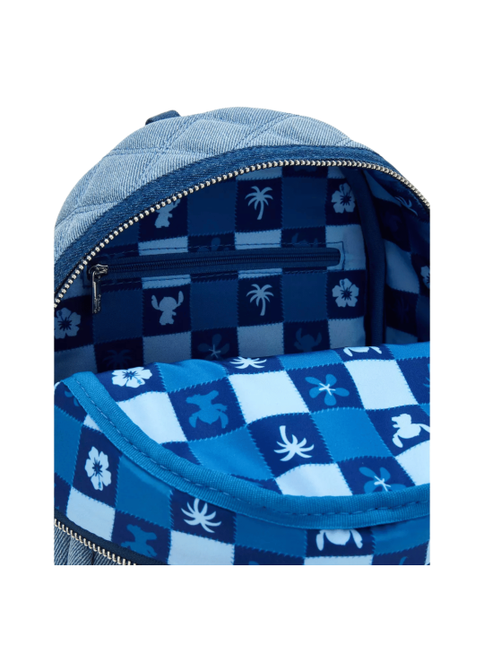 Sac à dos Stitch Patchwork Denim LOUNGEFLY - Précommande 12.2025