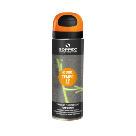 Traceur fluorescent temporaire orange Soppec 500ml