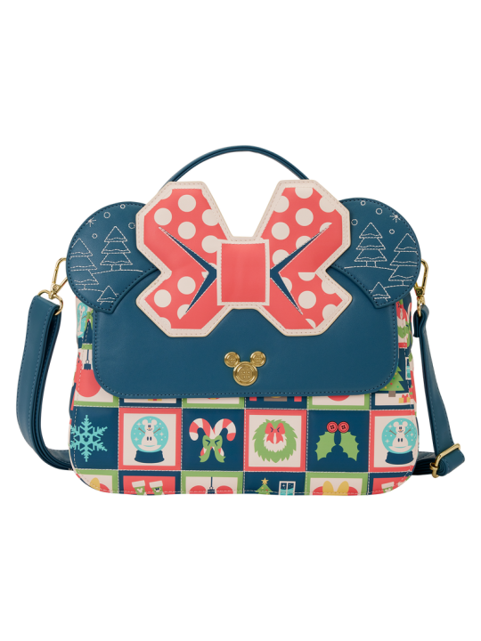 Sac bandoulière Minnie Checker Holiday LOUNGEFLY