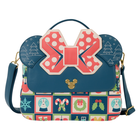 Sac bandoulière Minnie Checker Holiday LOUNGEFLY