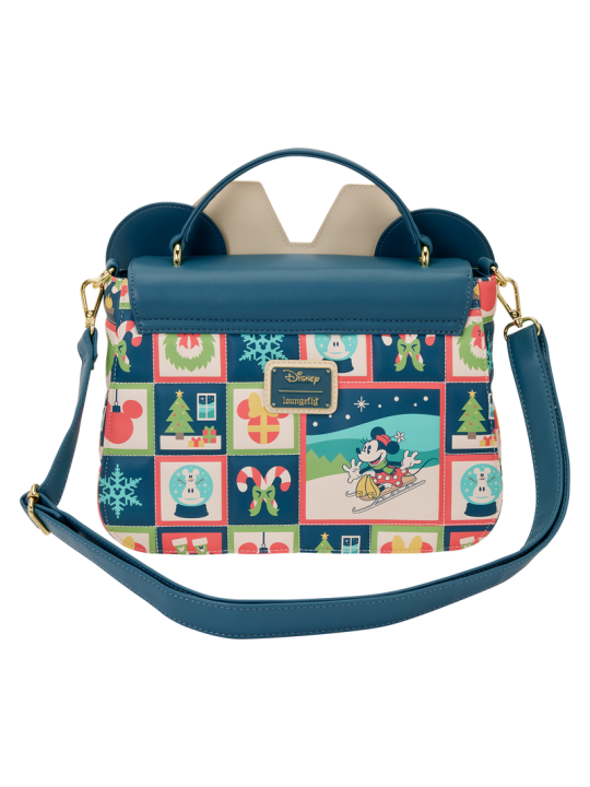 Sac bandoulière Minnie Checker Holiday LOUNGEFLY