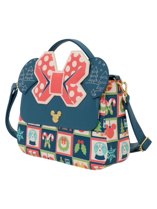Sac bandoulière Minnie Checker Holiday LOUNGEFLY