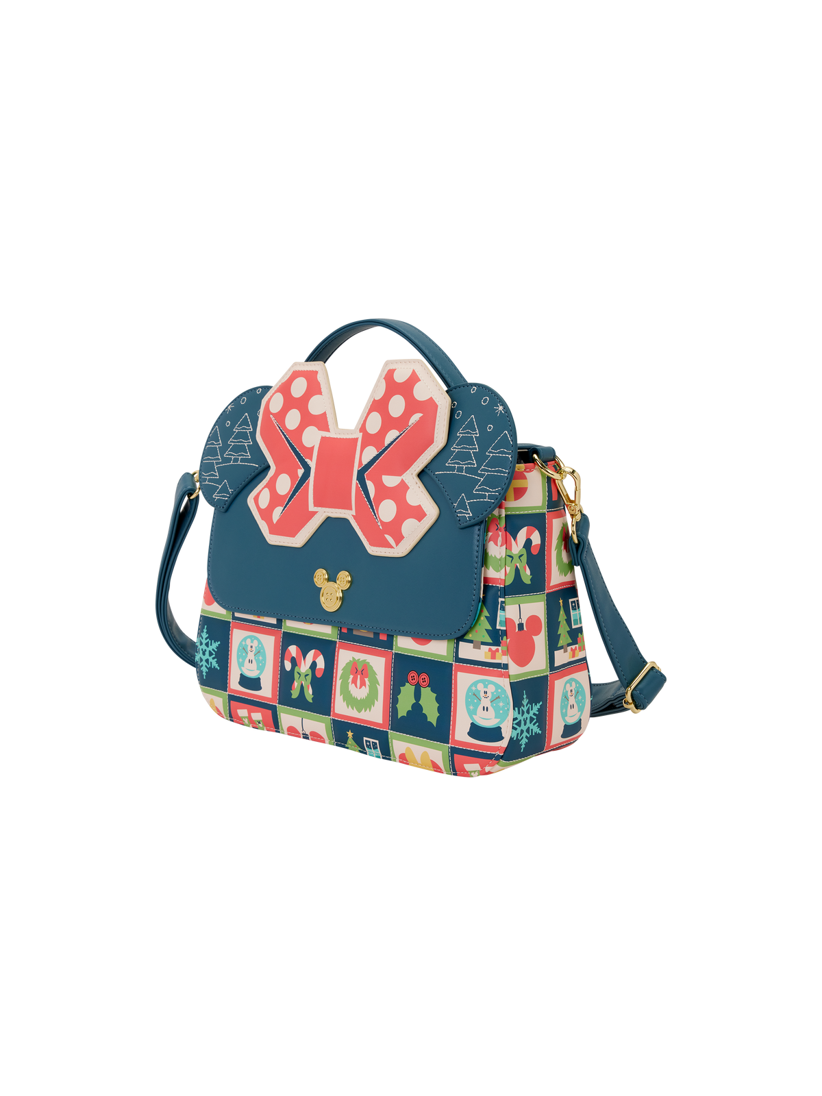 Sac bandoulière Minnie Checker Holiday LOUNGEFLY
