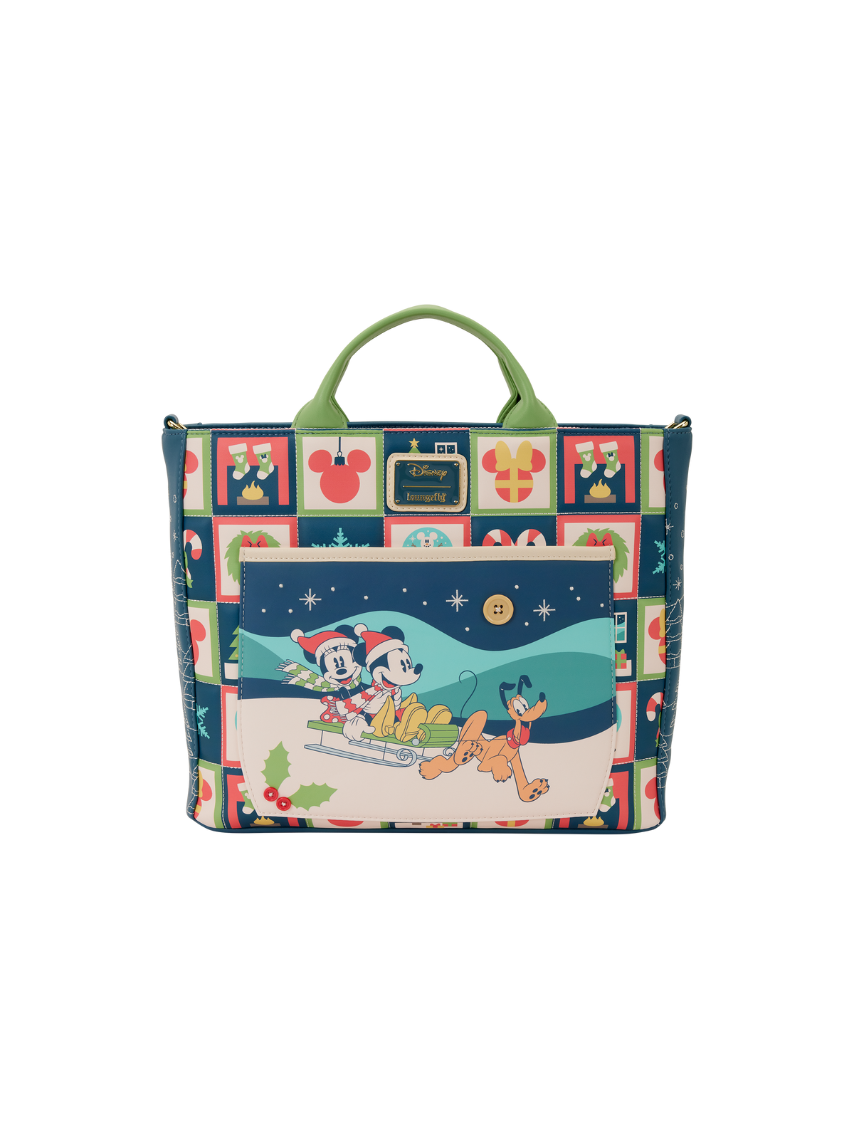 Sac convertible Mickey et ses amis Checker Holiday LOUNGEFLY