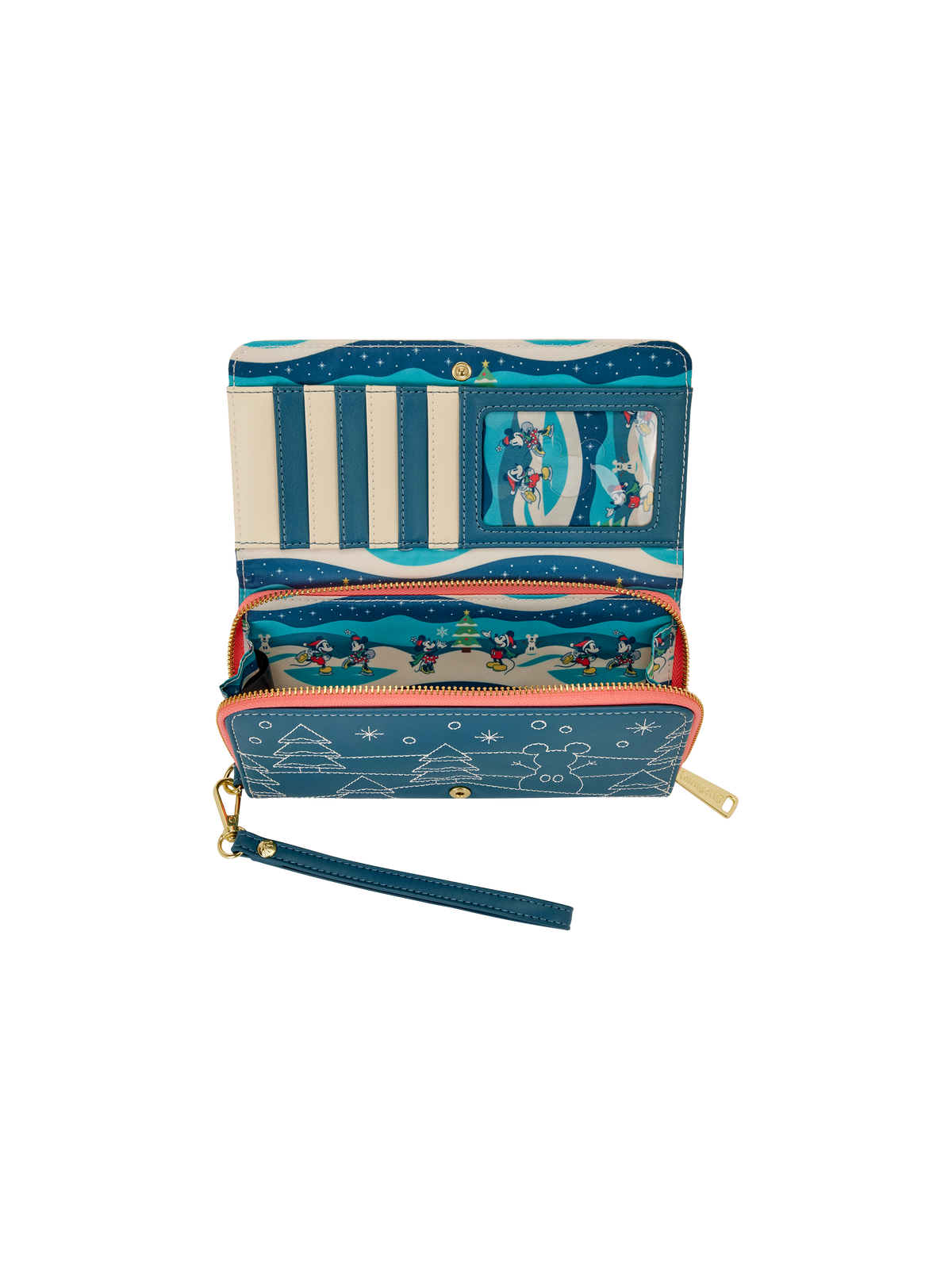 Portefeuille Mickey et Minnie Checker Holiday LOUNGEFLY