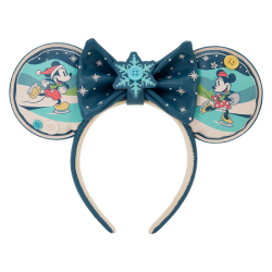 Ears Mickey et Minnie Checker Holiday LOUNGEFLY