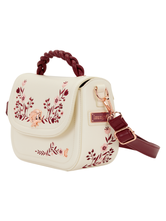 Sac bandoulière Cream & Red Floral convertible LOUNGEFLY