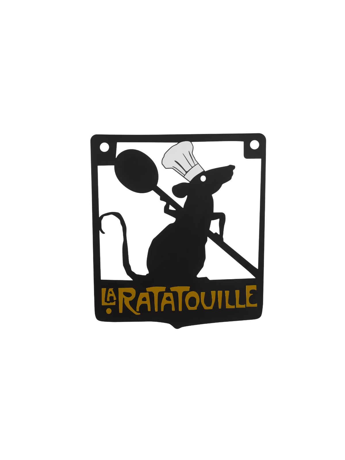 Réplique de l'enseigne Ratatouille Disney