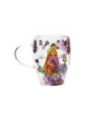 Verre avec fleurs séchées Raiponce Disney