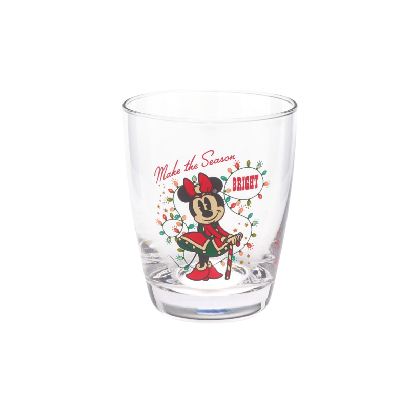 Lot de 4 verres de noël Mickey et ses amis style vintage Disney