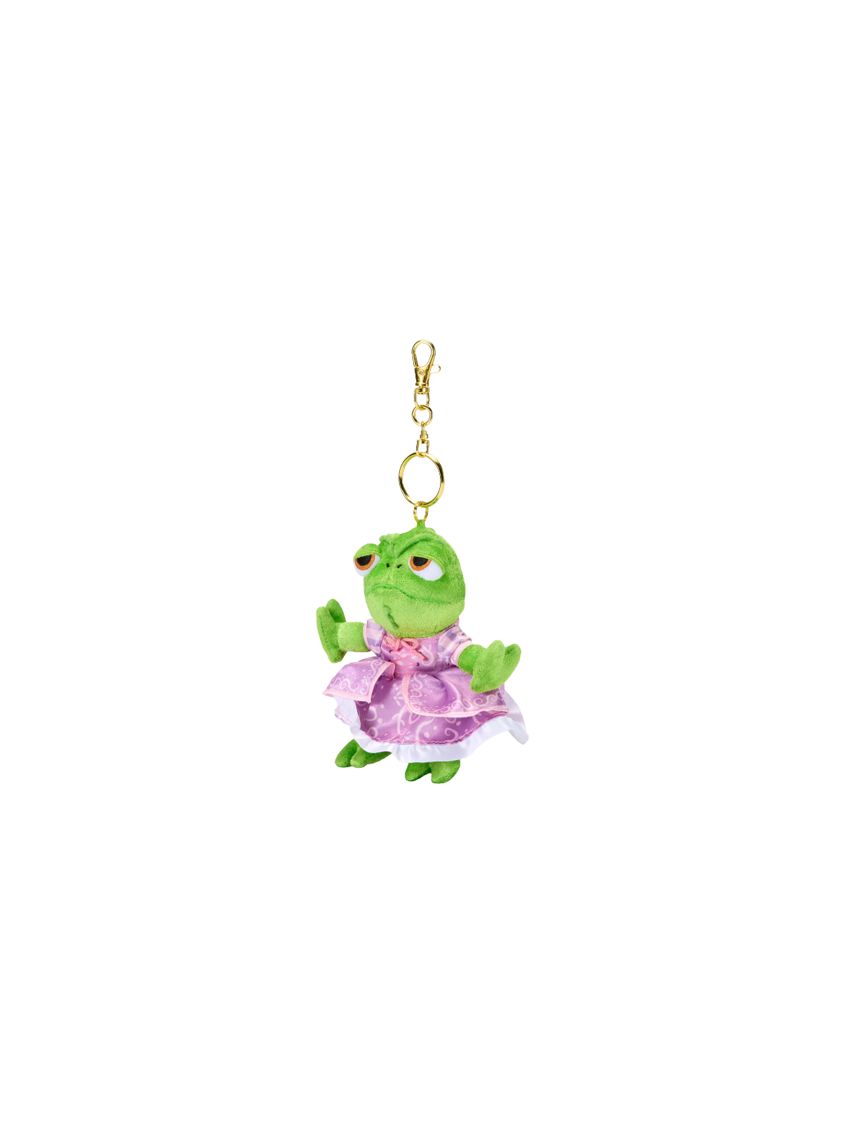 Porte-clés petite peluche Pascal en robe Raiponce Disney