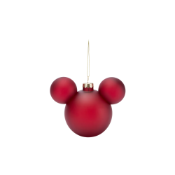 Ornement Boule décorative rouge tête de Mickey Disney