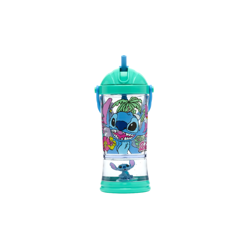 Gourde avec paille Stitch boule à neige Lilo & Stitch Disney