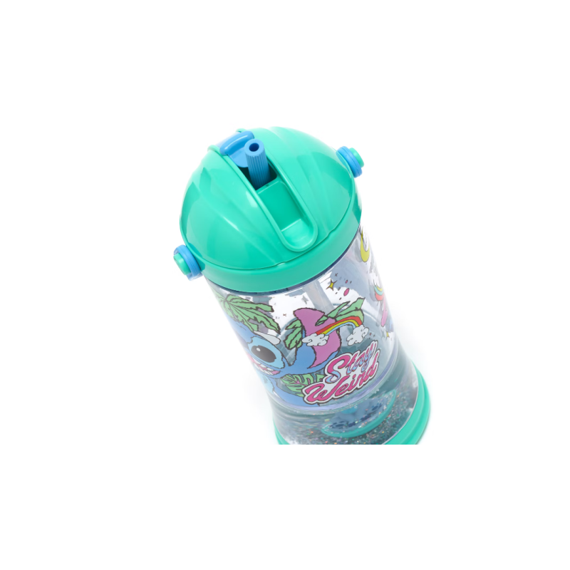 Gourde avec paille Stitch boule à neige Lilo & Stitch Disney