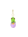 Porte-clés petite peluche Pascal avec bouquet Raiponce Disney