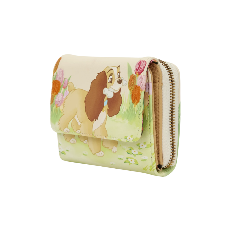 Portefeuille Pastel tulip La belle & le clochard LOUNGEFLY - Livraison 02/2026