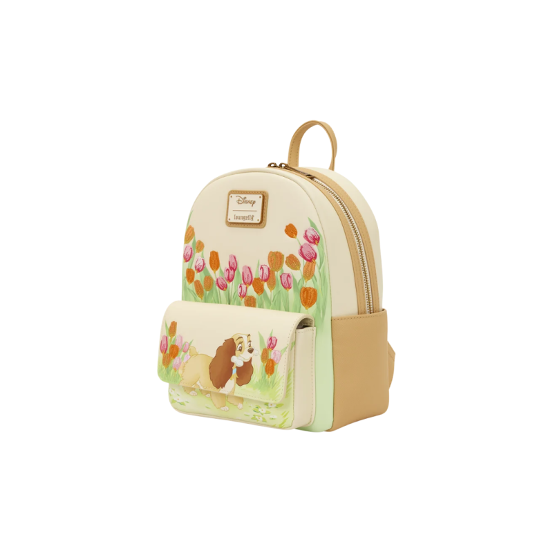 Sac à dos Pastel tulip La belle & le clochard LOUNGEFLY - Livraison 02/2026
