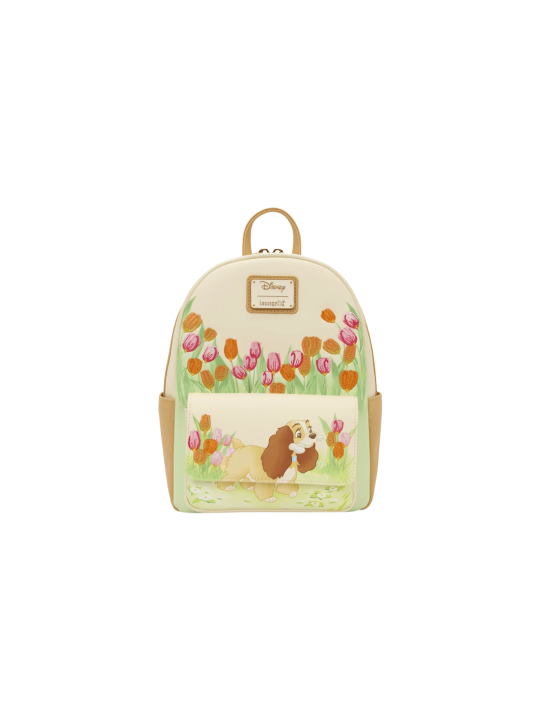 Sac à dos Pastel tulip La belle & le clochard LOUNGEFLY - Livraison 02/2026