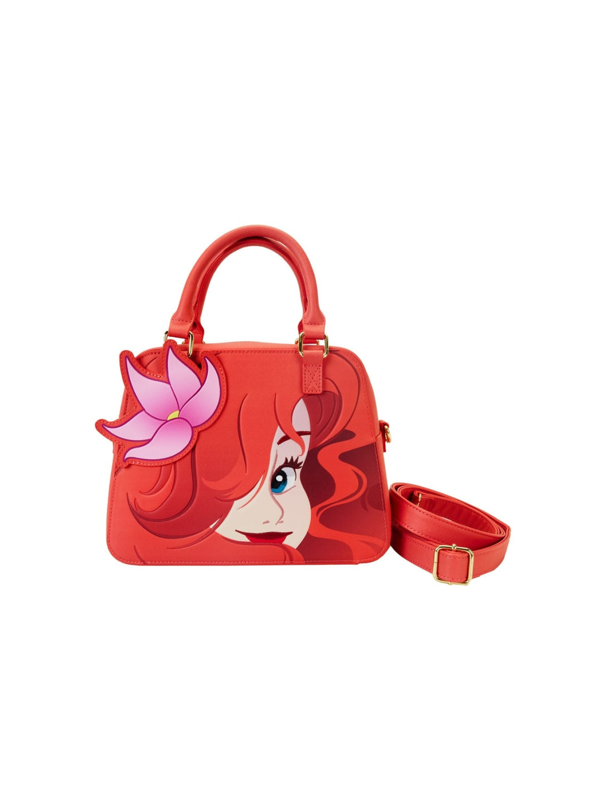 Sac Bandoulière Ariel Face La Petite Sirène 35e Anniversaire LOUNGEFLY
