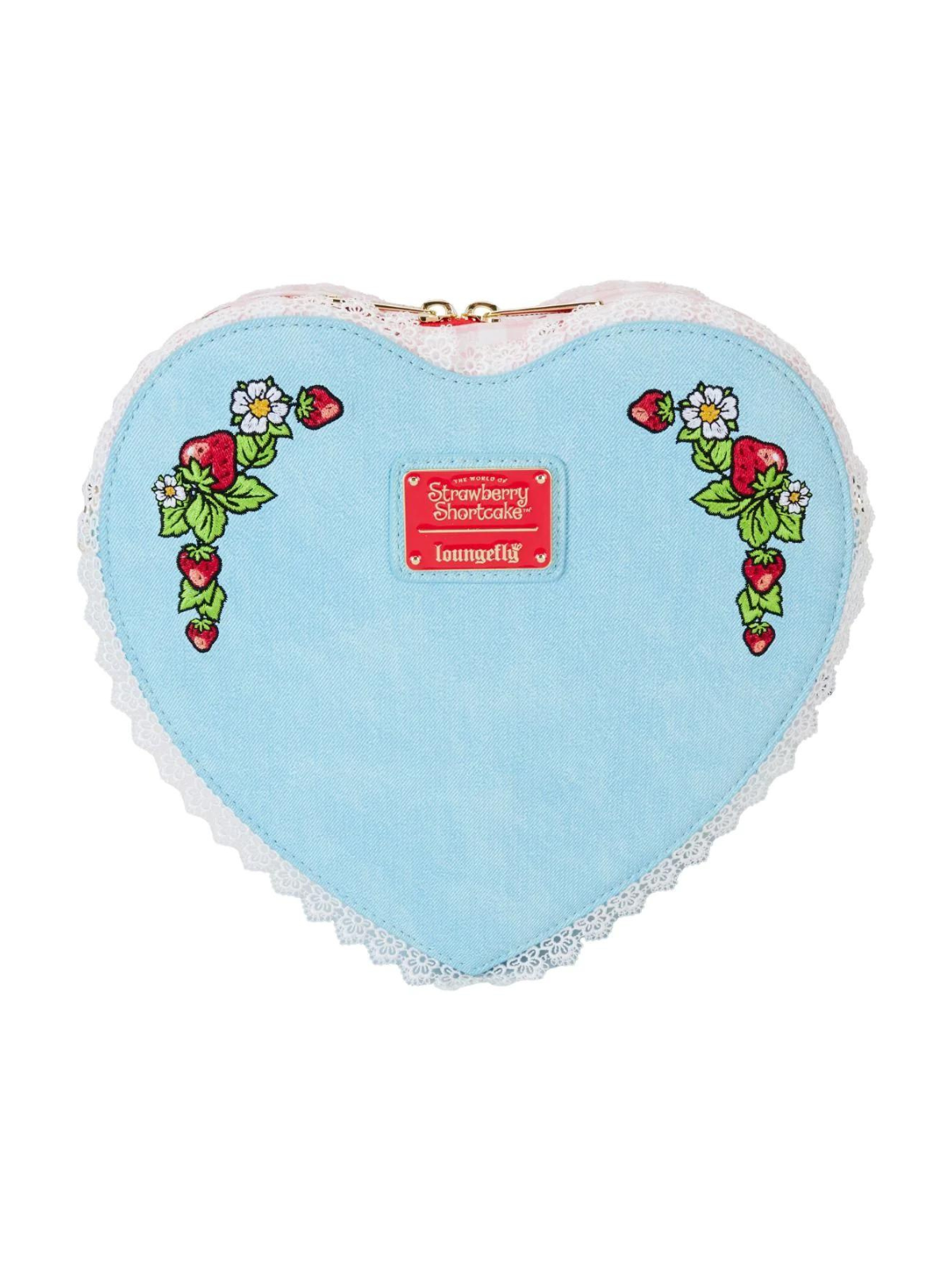 Sac Bandoulière Denim Charlotte aux Fraises Loungefly