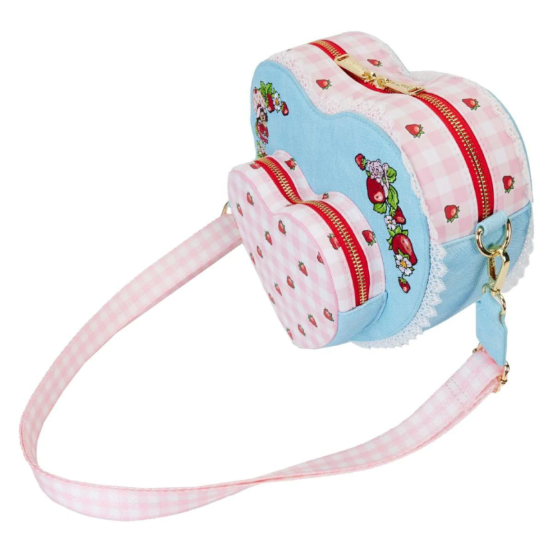 Sac Bandoulière Denim Charlotte aux Fraises Loungefly