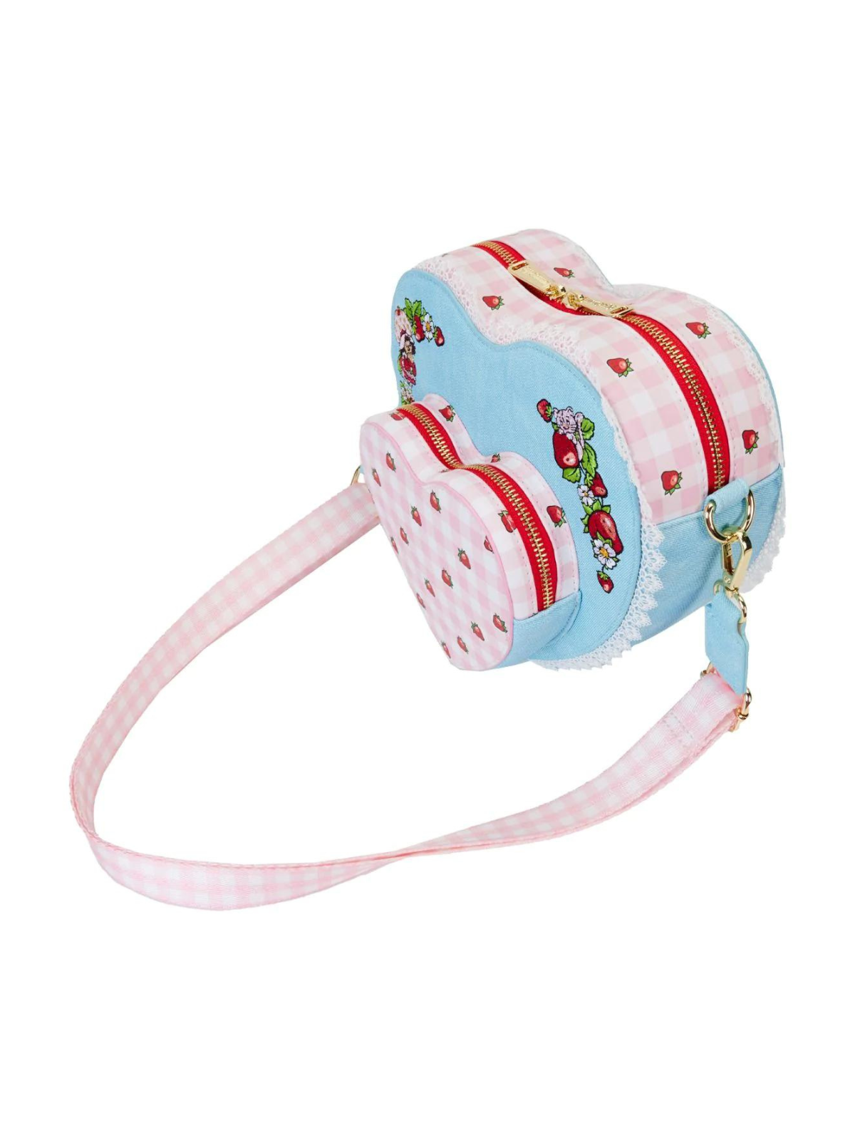 Sac Bandoulière Denim Charlotte aux Fraises Loungefly