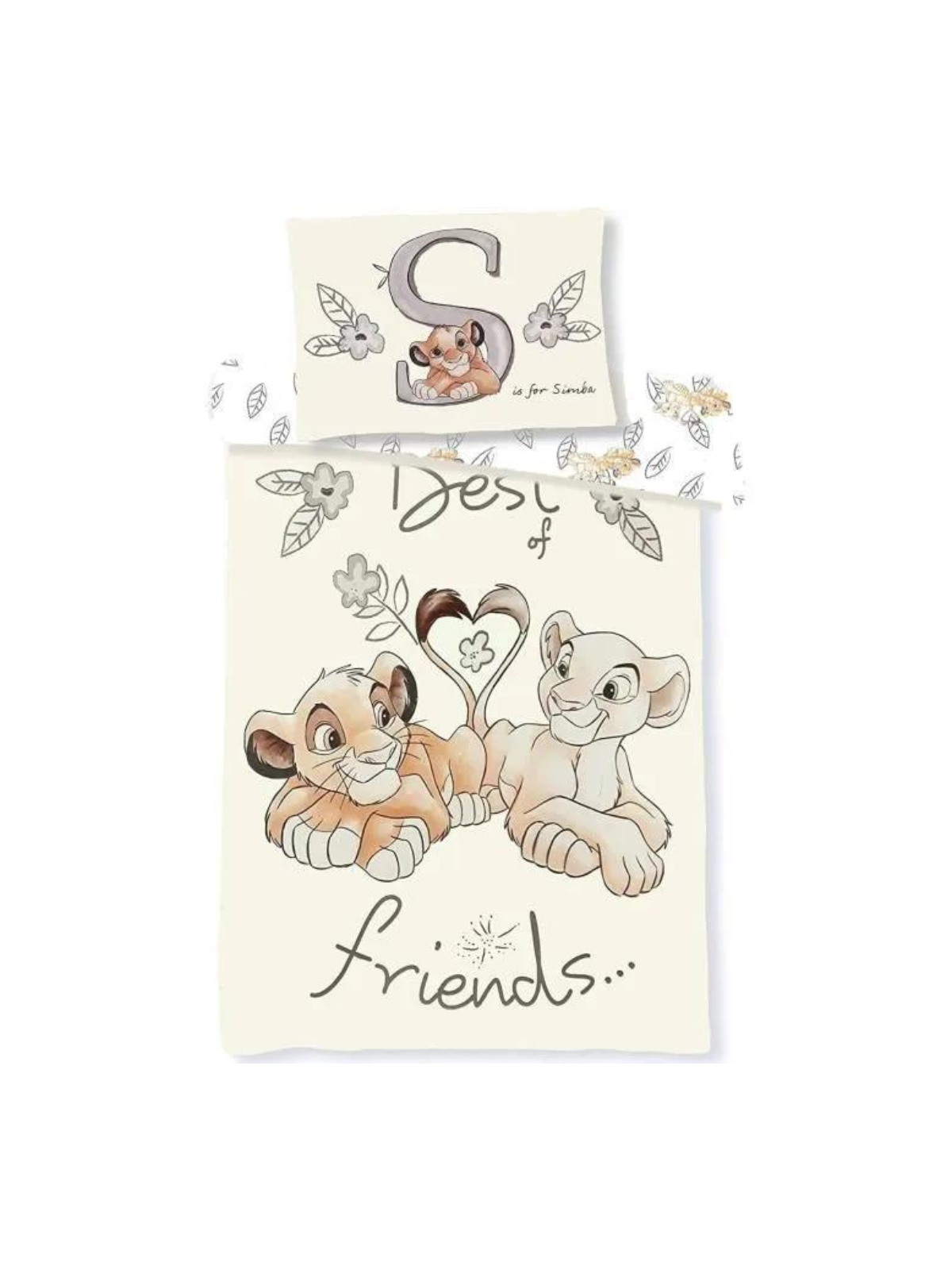 Housse de lit Best Friends Le Roi Lion 100 x 135 cm