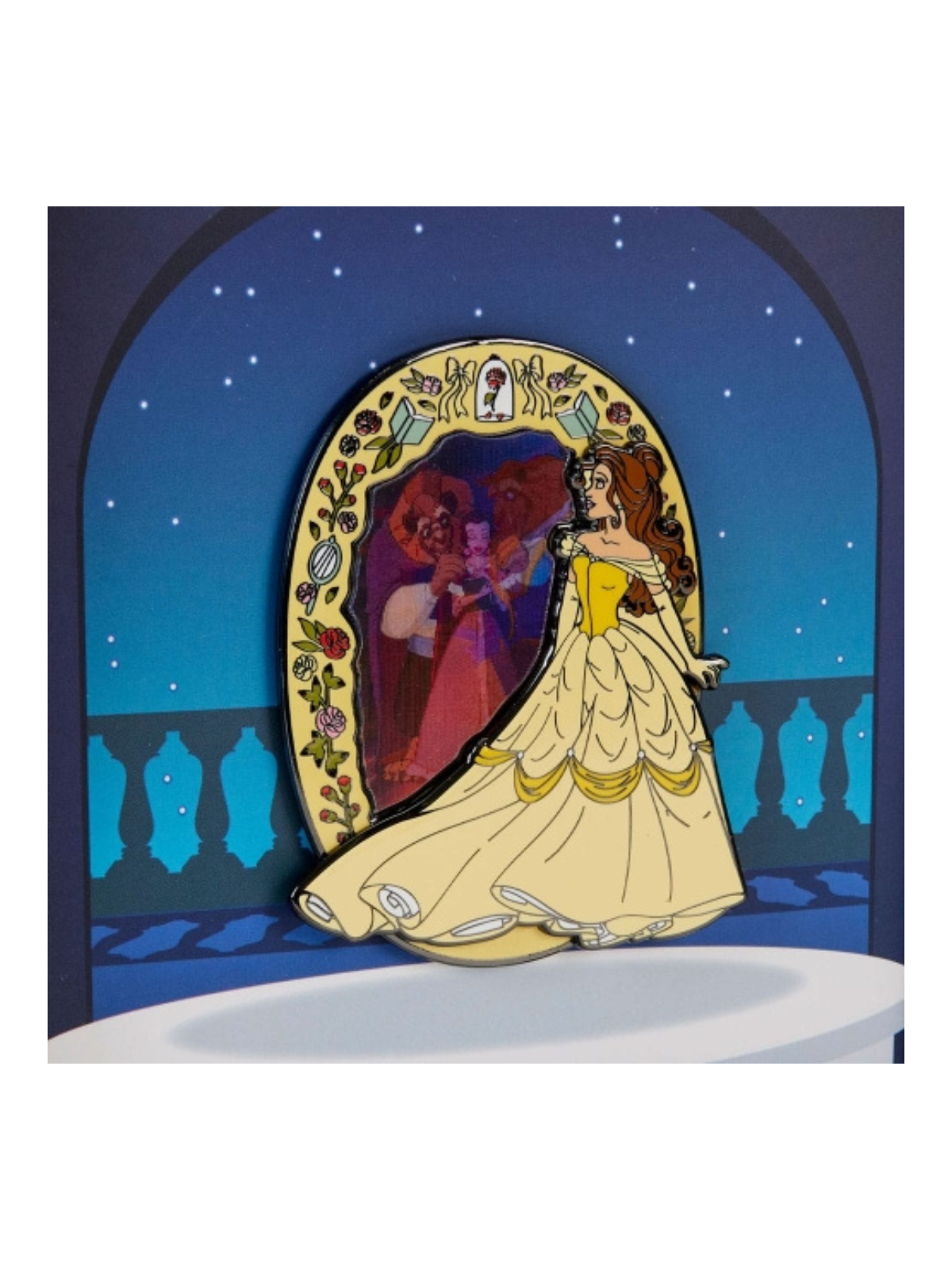 Pin's émaillé avec effet 3D La belle & la bête