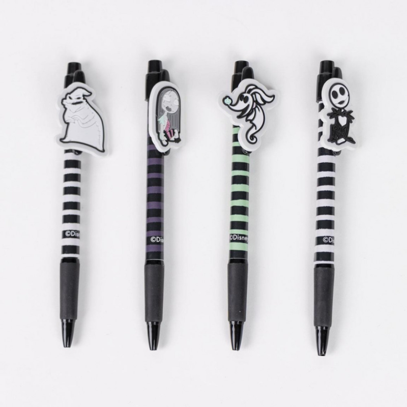 Lot de 4 Stylos Noir L'étrange Noël de Mr Jack