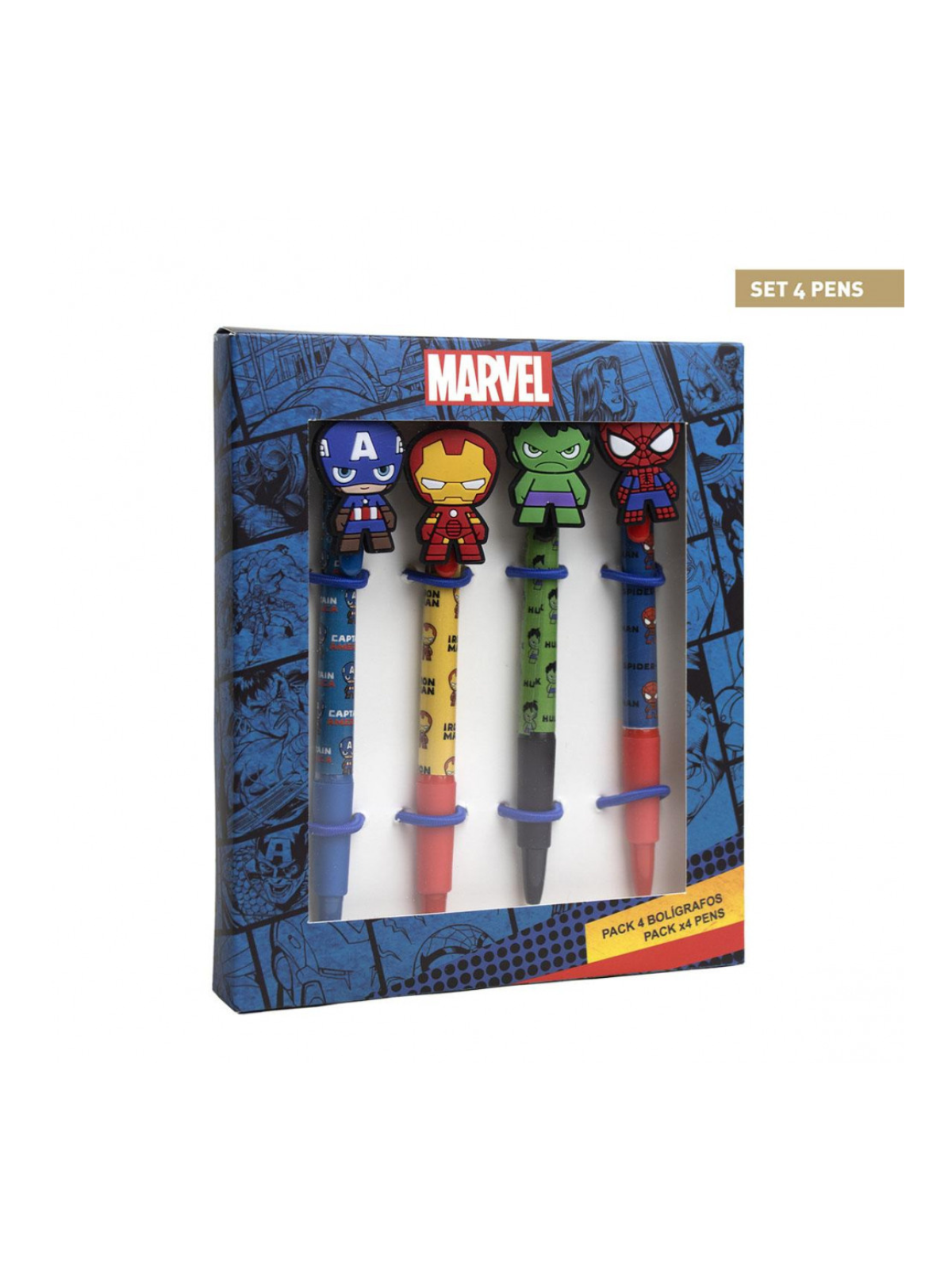Lot de 4 Stylos MARVEL