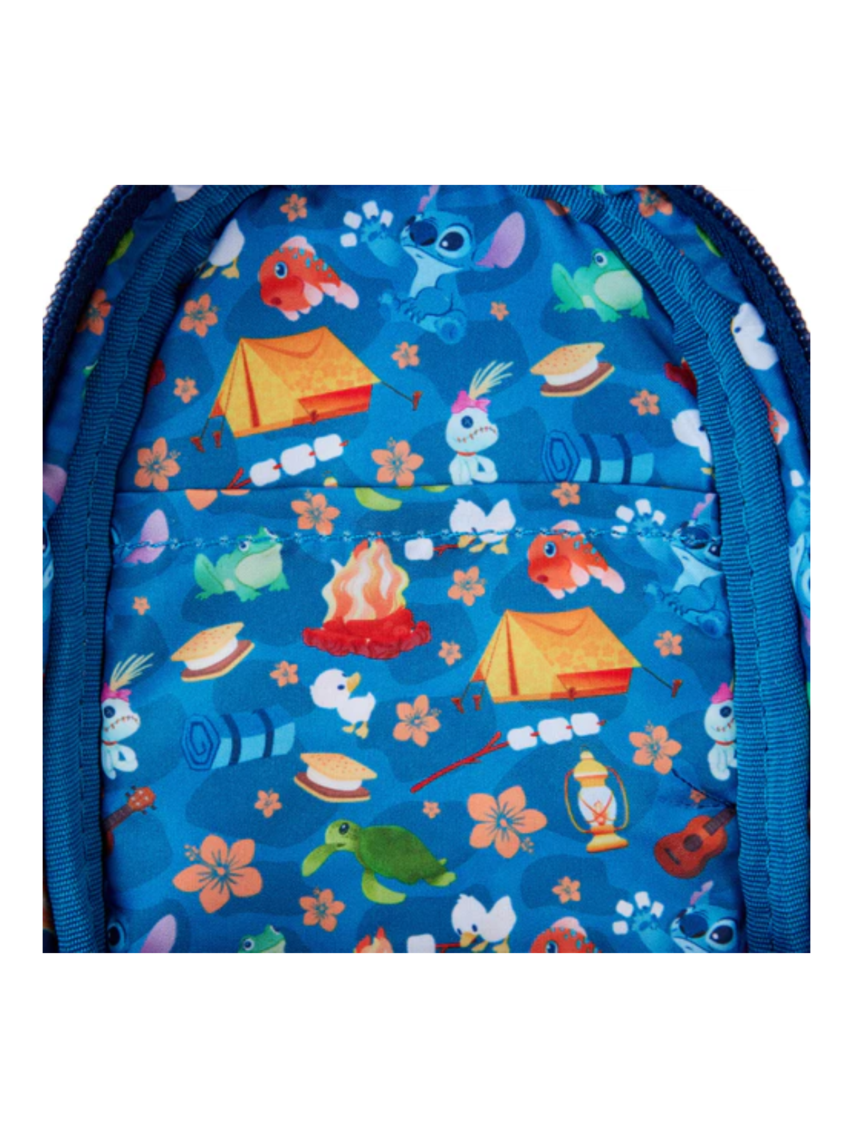 Mini sac à dos plumier Camping cuties Lilo & Stitch LOUNGEFLY