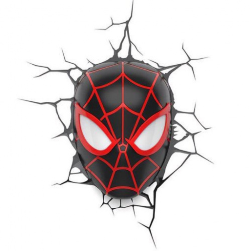 Lampe 3D LED Miles Morales Face 3D Spiderman