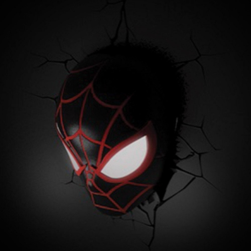 Lampe 3D LED Miles Morales Face 3D Spiderman