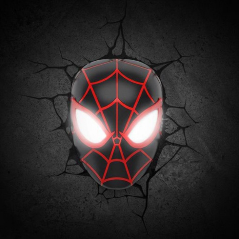 Lampe 3D LED Miles Morales Face 3D Spiderman