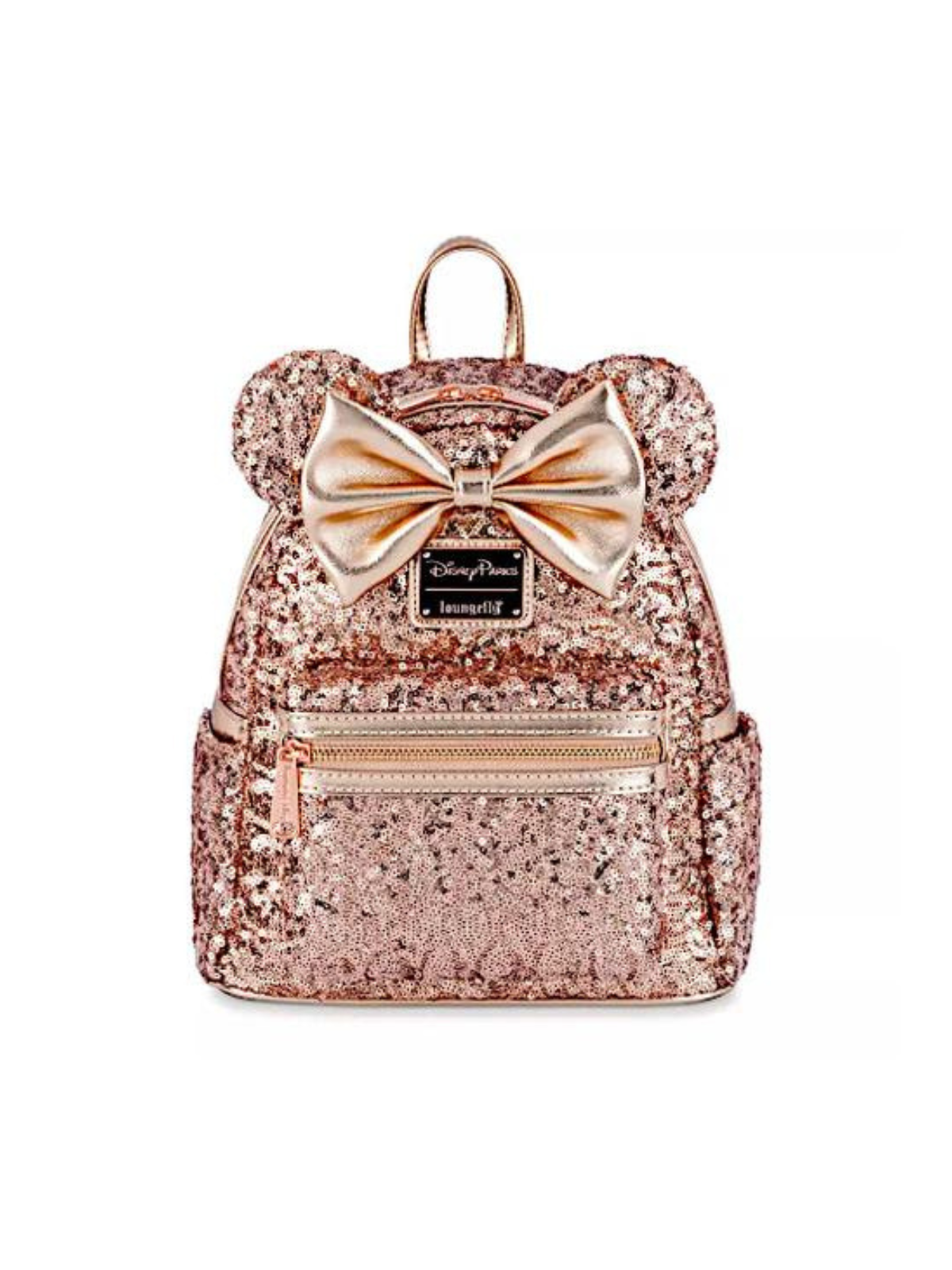 Sac à dos Sequins rose gold Minnie Mouse LOUNGEFLY
