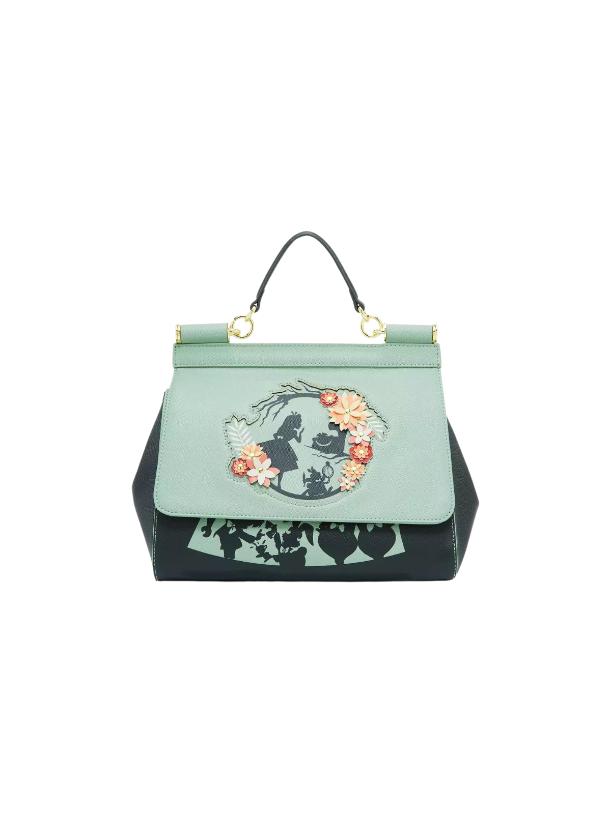 Sac à main Floral Silhouette Portrait Alice au Pays des Merveilles Loungefly