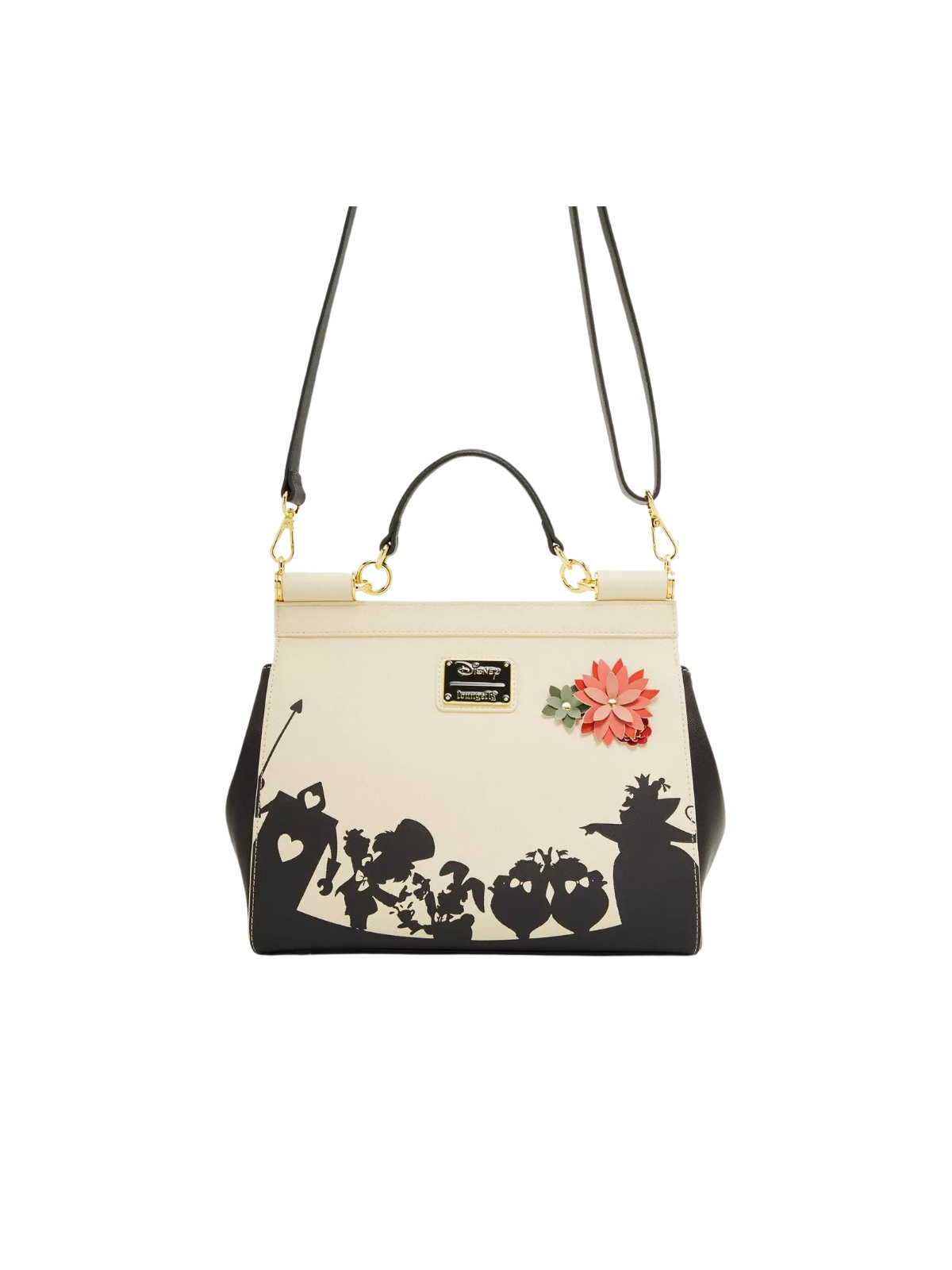 Sac à main Floral Silhouette Portrait Cream Alice au Pays des Merveilles Loungefly
