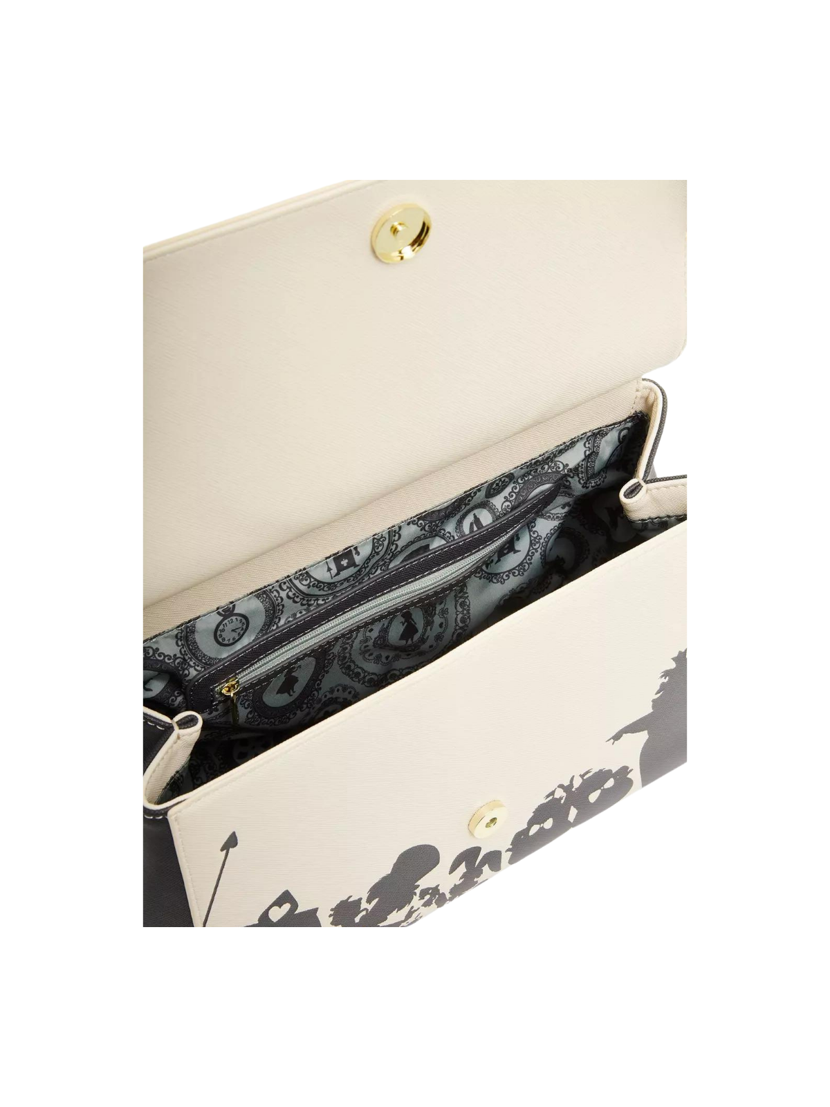 Sac à main Floral Silhouette Portrait Cream Alice au Pays des Merveilles Loungefly