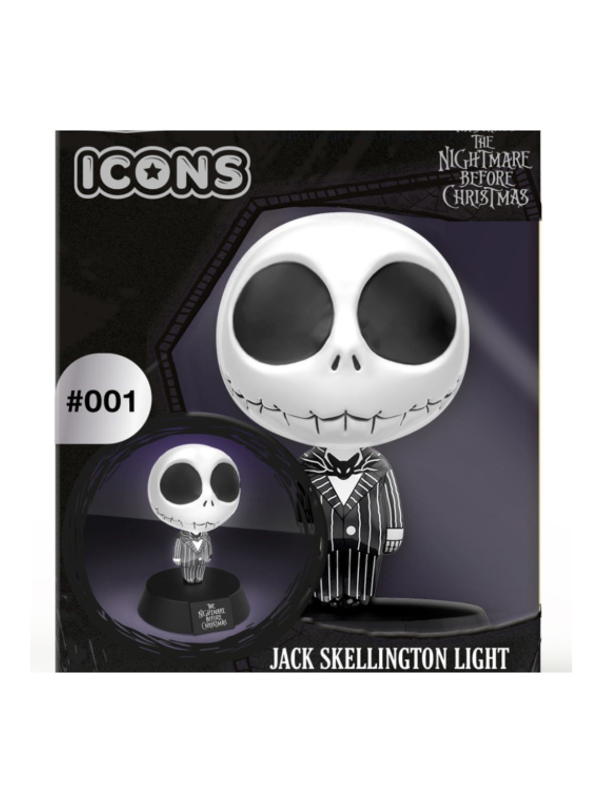 Lampe Jack Skellington Icon light 10cm l'étrange Noël de Mr Jack