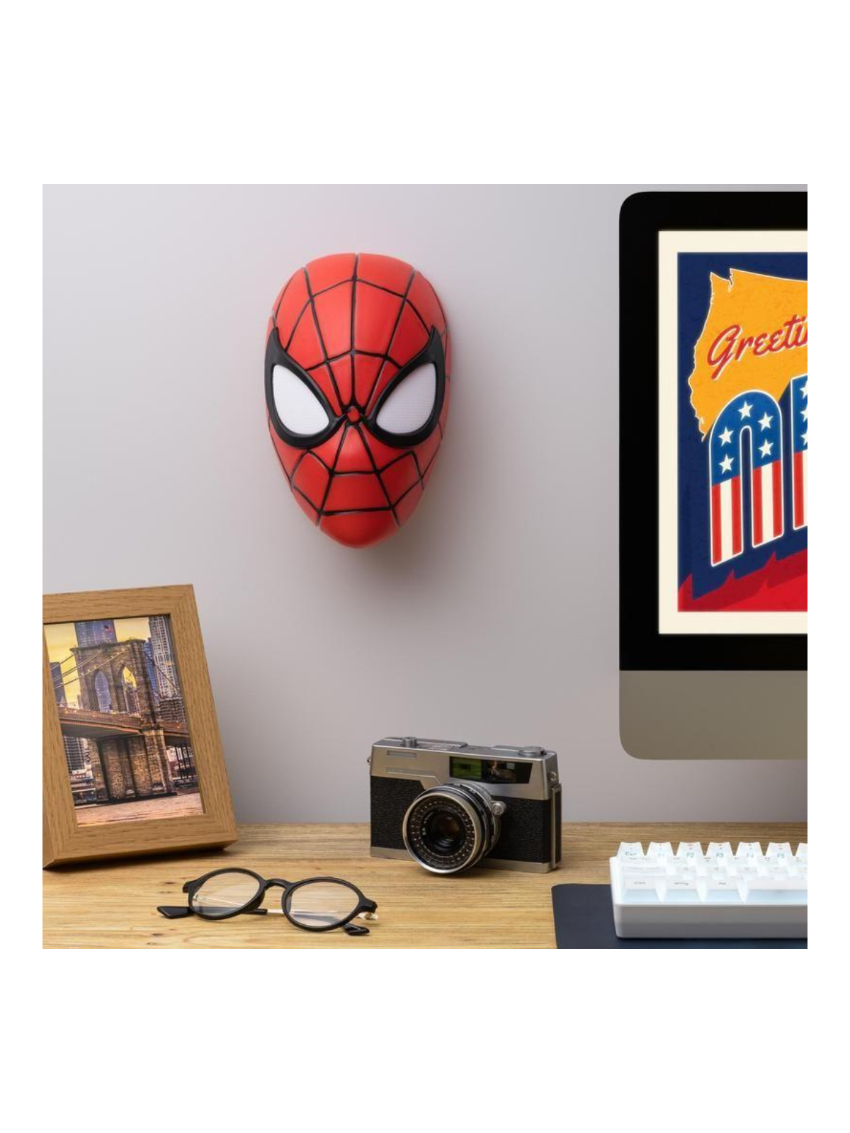 Lampe 3D Masque Spiderman