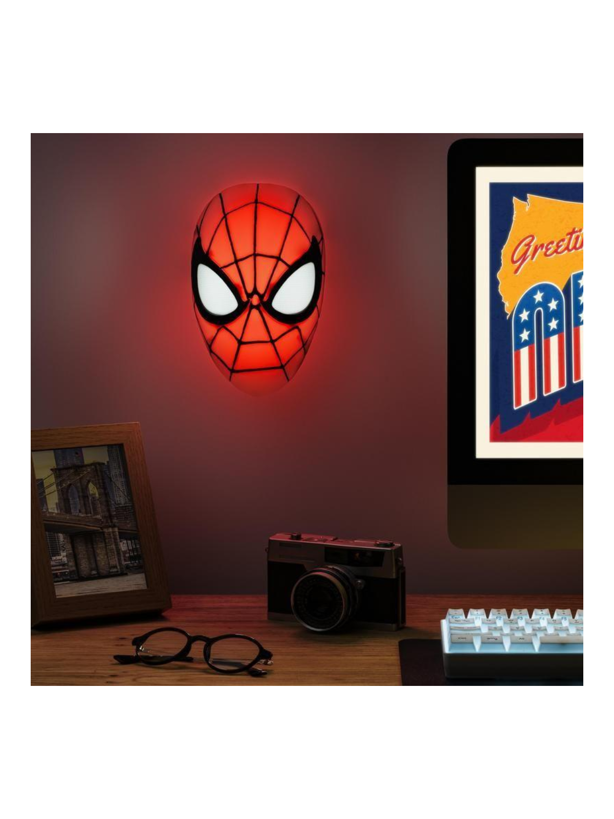 Lampe 3D Masque Spiderman