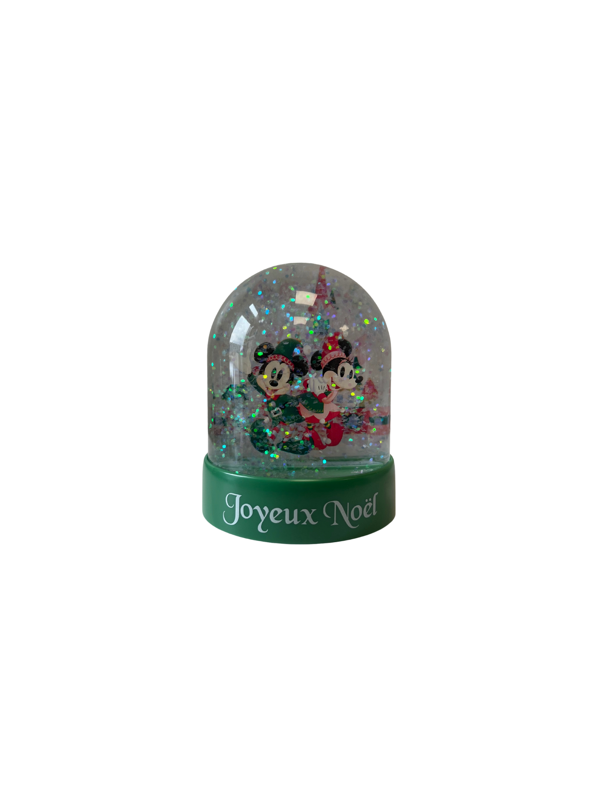 Boule à neige Mickey Minnie Stitch Joyeux Noël