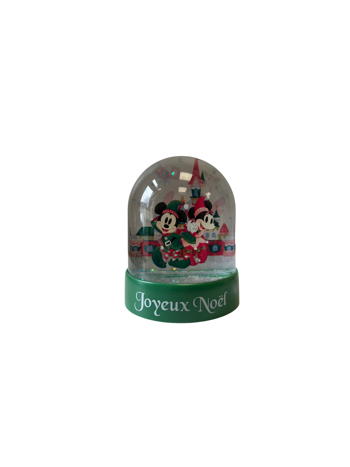 Boule à neige Mickey Minnie Stitch Joyeux Noël