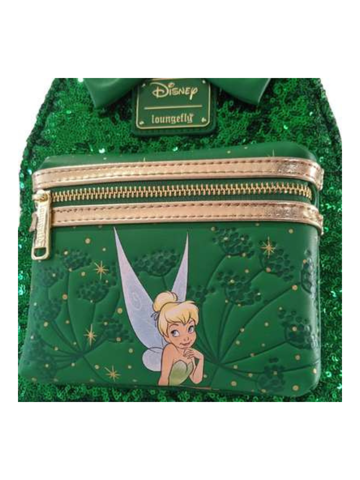 Sac à dos Fée clochette green sequins LOUNGEFLY