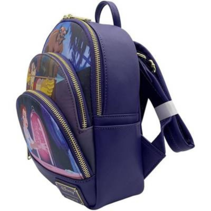 Sac à dos Triple pocket scène La belle & la bête LOUNGEFLY