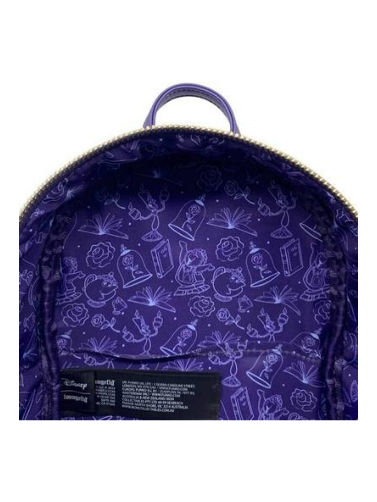 Sac à dos Triple pocket scène La belle & la bête LOUNGEFLY