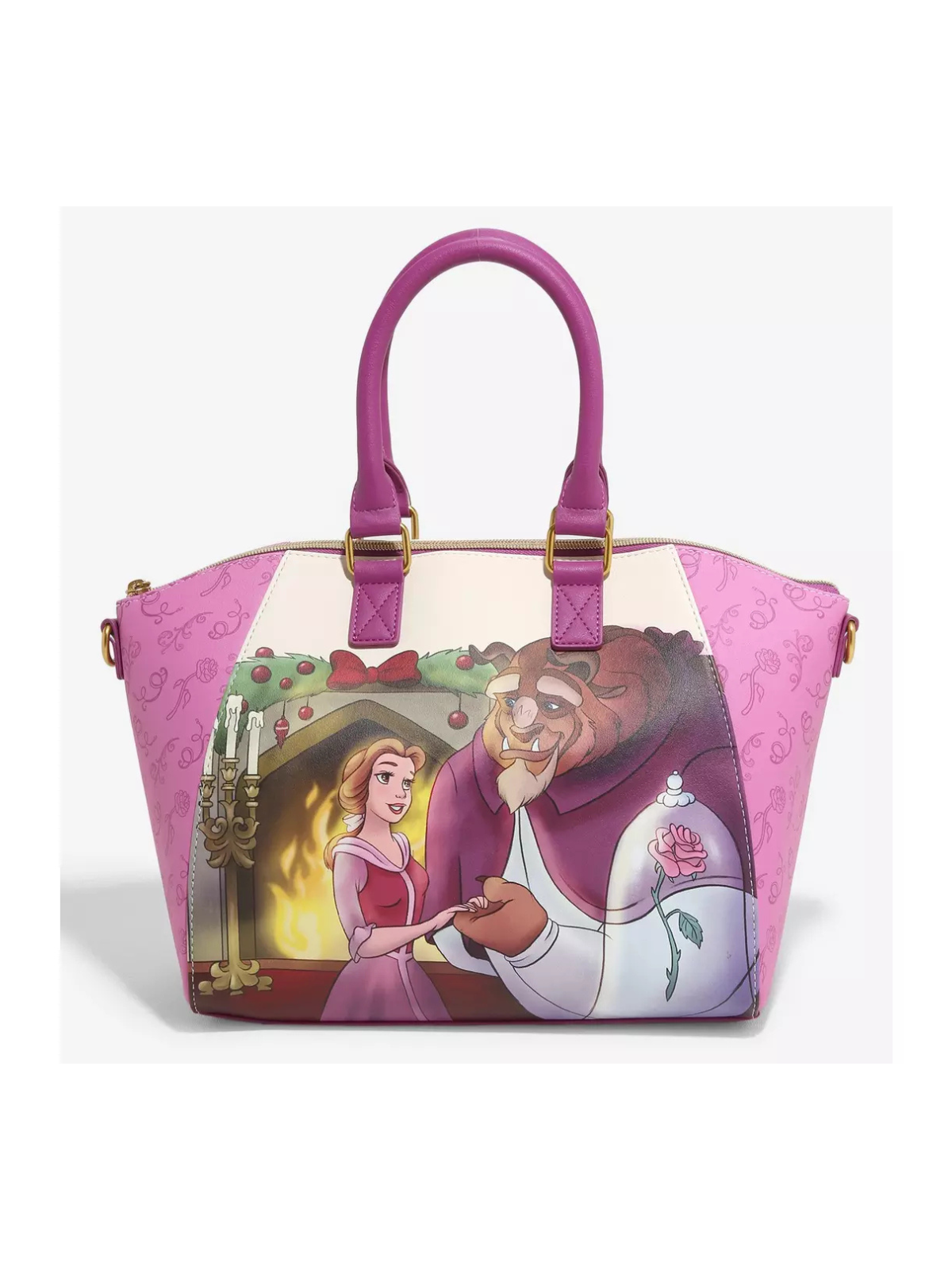 Sac à bandoulière Holiday fireplace La belle & la bête LOUNGEFLY