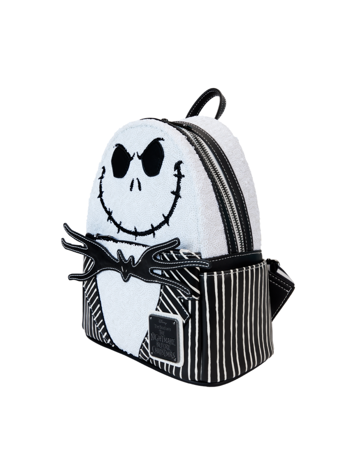 Sac à dos Jack Skellington sequins L'étrange noël de Mr Jack LOUNGEFLY